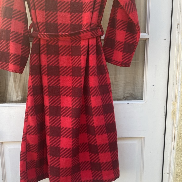 I. APPEL home Robe 👘 red fleece size M-L - Picture 15 of 16